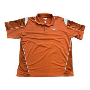 UT Texas Longhorns Antigua Men Size XL Polo Shirt Orange Embroidered Logo